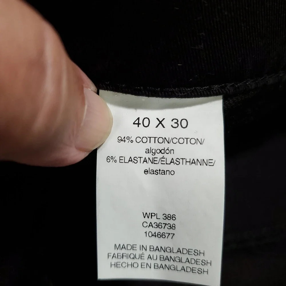 Haggar Active Series City Flex 5-Pocket Slim Straight Black Pants 40x30 NEW